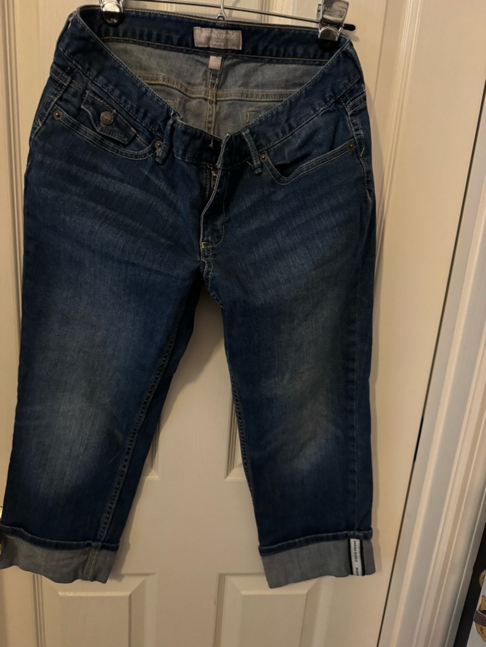 Banana Republic Dark Blue Capri Jeans with Cuffs